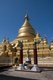 Burma / Myanmar: Bell in front of the main stupa (modelled on the Shwezigon Pagoda at Bagan), Kuthodaw Pagoda (home to the largest book in the world), Mandalay